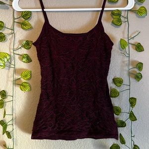 Aeropostale Size S Purple Floral Tank Top